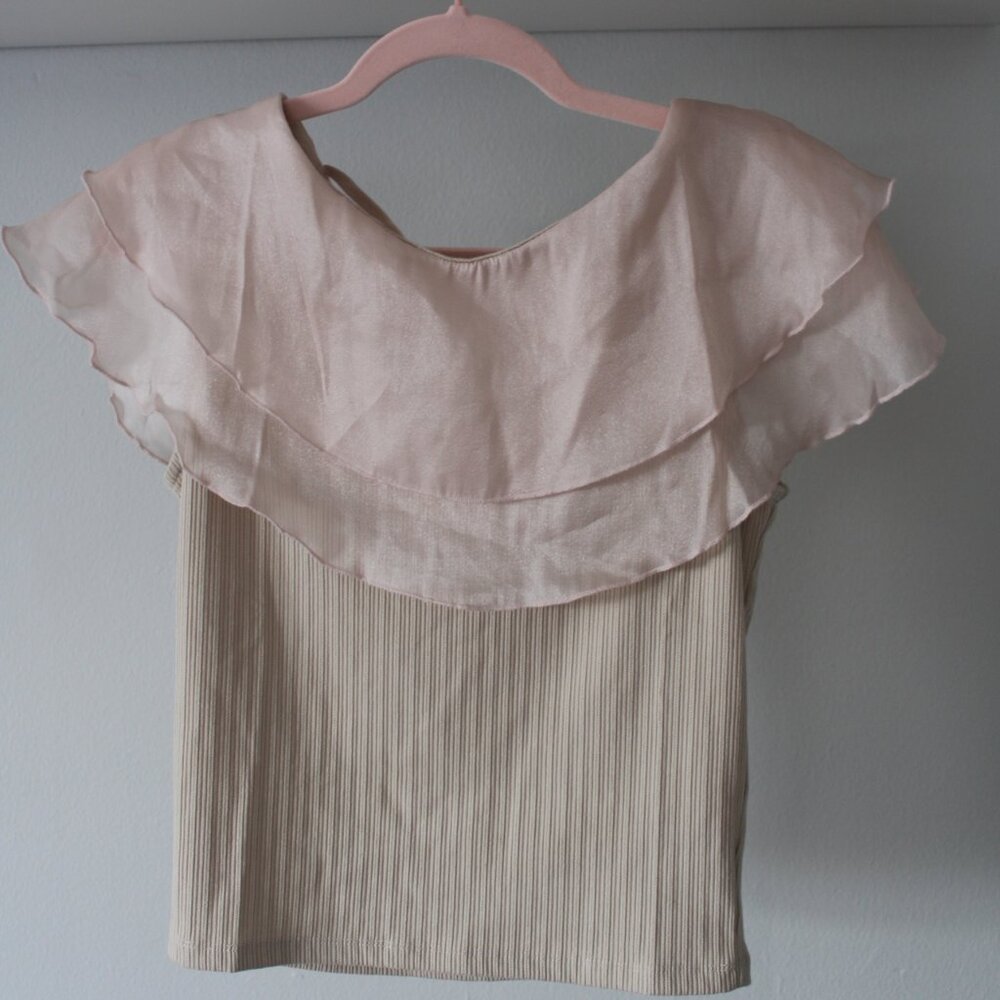 GRL pink flowy blouse